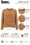 Women's Biscuit Crew Neck Lace Motif Knitwear Sweater - 3