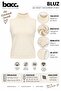 Women's Beige Sleeveless High-Neck Knitwear Blouse - 3