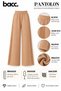 Women's Biscuit Pleated Knitwear Pants - 3