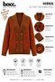 Women's Cinnamon Brown Double Button Detailed Patterned Knitwear Cardigan - 3
