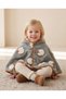 Children's Poncho Cape Winter Autumn with Fleece Lining Double-Sided - 4