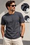 Modal 100% Soft Textured Crew Neck T-Shirt