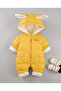 Girls Boys Baby Rabbit Eared Winter Thick Cute Lining Puffer Jumpsuit Coat
