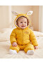 Girls Boys Baby Rabbit Eared Winter Thick Cute Lining Puffer Jumpsuit Coat - 4