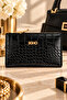 Original Women's Crocodile Premium Wallet, Luxurious Crocodile Skin Pattern Look, Gold Detailed, Stylish & Compact Model, Gift Card Holder & Coin Compartment, Zippered Multi-Compartment Medium Size Card Holder Wallet |   15 X 8 cm - 8