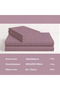 6 pcs Striped Duvet Cover Set Super King Size 240x260 Bedding Set – 1 Fitted Sheet, 1 Quilt Cover, 4 Pillowcases, Pink - 5