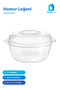 Transparent Dough Basin 7 L 33 X 33 X 17 cm