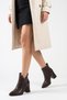 Women's Brown Pointed Toe 9 cm Heeled Boots
