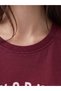 Two Mt Shop Quality Xside Burgundy Combed Cotton Printed Loose & Baggy Short Sleeve Women's T-Shirt - 4