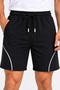 Men's Black Smoked Gray Navy Blue Color Front Pleated Shorts with Front Pockets and Back Pockets with Zippers - 2