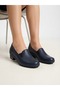 Genuine Leather Navy Blue Orthopedic Sole Casual Women's Shoes - 5