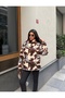 Women's High Collar Fleece Coat - 5