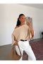 Yarasa Sleeve Soft Blouse - Stone - 5