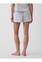Kadın Mavi Poplin Boxer Pijama Şort - 4