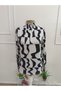 Women's long sleeve turtleneck patterned supreme blouse - 4