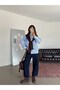 Striped Shirt with Shoulder Accessories - Blue - 6