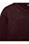 Long Sleeve Three Thread Ribbed Washed Crew Neck Sweatshirt - 3