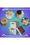 Motruk Foldable Design Plastic Rectangular Transparent Color Storage Box with Small to Large Size - 5