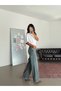 Mid Waist Wide Leg Jean - Blue Wash - 8