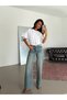 Mid Waist Wide Leg Jean - Blue Wash - 3