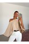 Yarasa Sleeve Soft Blouse - Stone