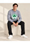 Grimelanj Panatinaikos Men's Sweatshirt Panathinaikos 1908 Gray Melange with Trifur, Without Hood - 3