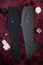 Unisex Winter Leggings Black Smoked 2-Pack Cuffed Cuff Long Comfortable - 2