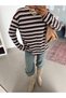 Striped supreme basic sweat - brown - 2