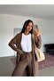 Long Cardigan Camisole Set - Brown - 3
