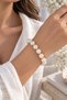 Pearl-Look Textured White Beaded Vintage Bracelet - 2