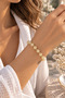 Round Beaded Ecru Bracelet - 2