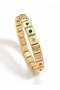 Colorful Zircon Stone Square Gold Elastic Bracelet