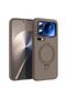Case Compatible with Mi 17 Pro Aura Stand Magsafe Brown