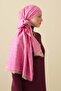 Carnation Monogram Pink Silk Shawl 68X200 - 3