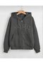 London Printed 3 Thread Combed Cotton Hooded Oversize Cardigan