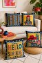 Mexican Girl Patterned 4-Piece Throw Pillow Cover Set - 2