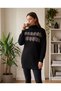 Ryvan Women's Turtleneck Patterned Long Sleeve Knitwear Tunic Dress - 5