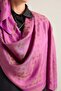 Carnation Monogram Purple Silk Shawl 68X200 - 5