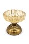 1 Piece Glass Ashtray with Metal Leg – Desktop Ashtray with Glass Body and Metal Leg 16 X 14 cm Glass Ashtray Cigarette Holder - 2