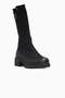 Woman's zippered leather boot 26k 1950843k black - 4