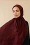 Checker Pattern Claret Red Naia Cotton Shawl 70X200 - 3