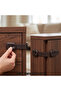 2-Pack Coffee Color Adjustable 3m Adhesive Drawer Cabinet Child Safety Lock Refrigerator Window Lock - 2
