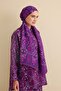 Çağlayan Purple Cotton Shawl 72X212 - 3