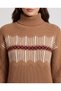 Ryvan Women's Turtleneck Patterned Long Sleeve Knitwear Tunic Dress - 3