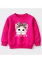 Kids Girl's Bowknot Cat Printed Fuchsia Sweatshirt – Pretty Girl