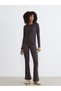 Two Mt Shop Quality Koor Sport Brown Plain Super Skinny & Extra Slim Women's Bodysuit - 2