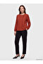 Two Mt Shop Quality Lcw Grace Orange Combed Cotton Embroidered Oval Neck Long Sleeve Women's Blouse - 2