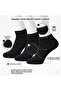 Women's Bamboo Booties Socks 6-Pack |   Breathable Moisture-Wicking Soft, Black White Gray - 3