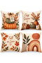 Warm Autumn 4-Piece Cushion Cover Set – 43X43 cm Double-Sided, with Hidden Zipper - 3