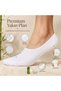 Men's Bamboo 6-Piece Ballerina Socks Invisible No Show Seamless Silicone Heels - 6